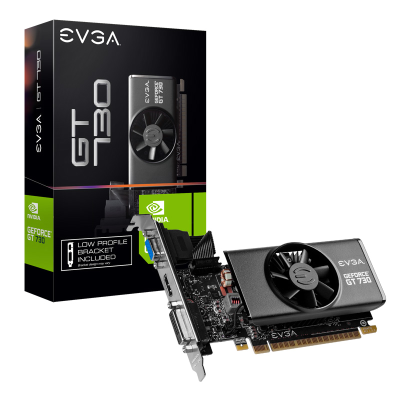 TARJETA DE VIDEO EVGA GEFORCE GT 730 2GB DDR5 02G-P3-3733-KR LP