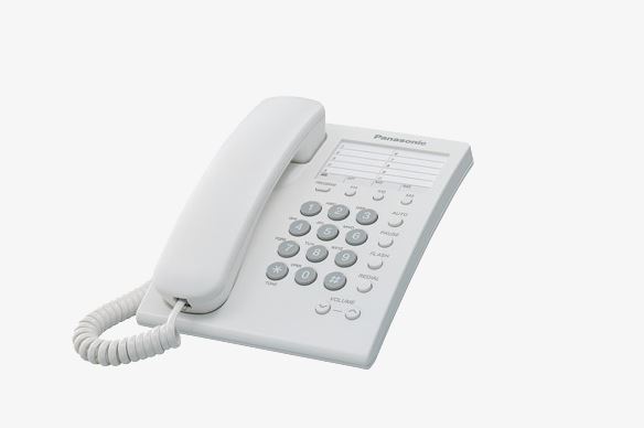 PANASONIC TELEFONO ALAMBRICO BASICO 13 MEMORIAS BLANCO (KX-TS550MEW)