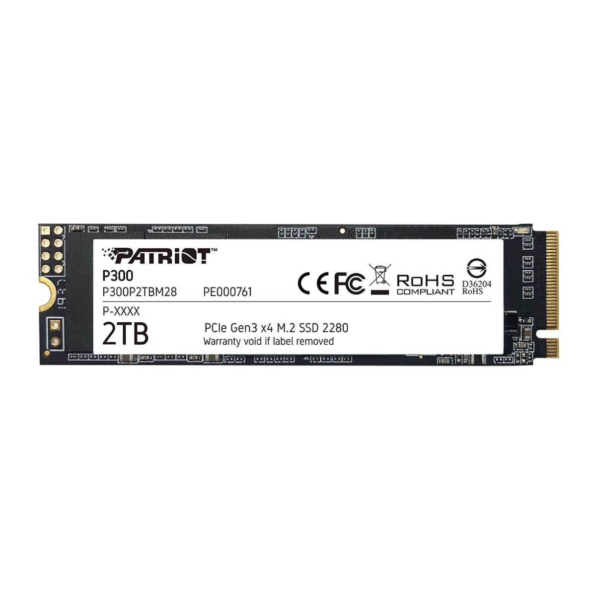 UNIDAD SSD M.2 PATRIOT P300 256GB 2280 PCIe 3.0 x4 (P300P256GM28)