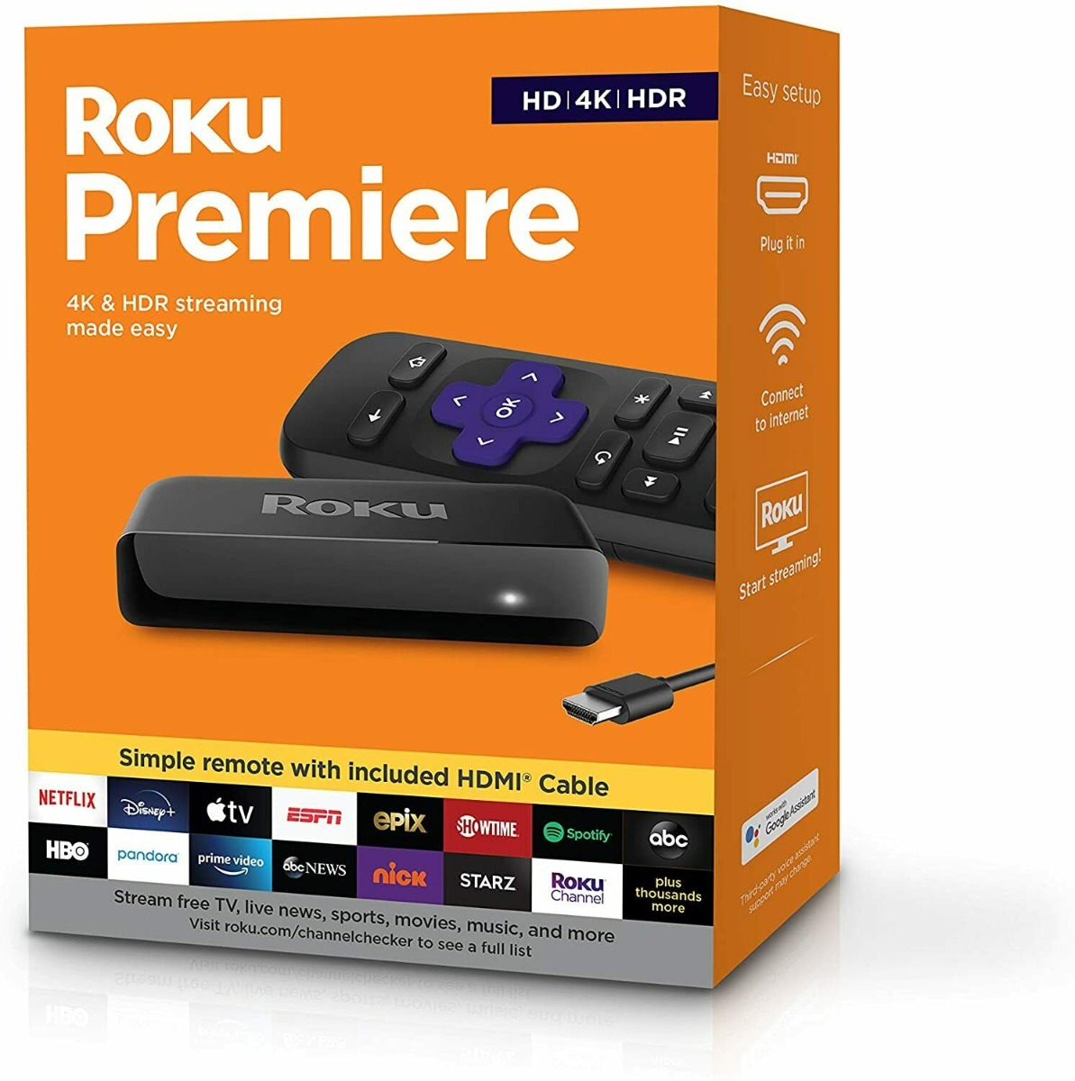 ROKU PREMIERE STREAMING TV HD/4K/HDR 3920R/3920RW