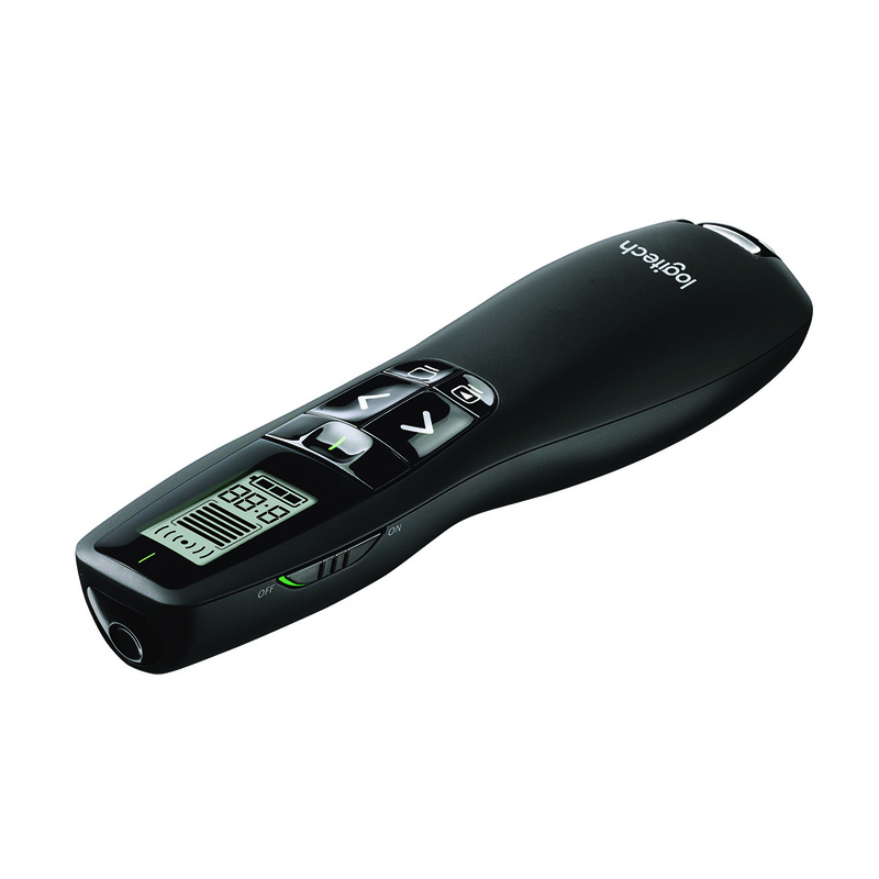 PRESENTADOR LASER LOGITECH R800 PANTALLA LCD USB 30M BLACK(910-001350)