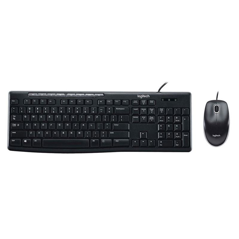 KIT LOGITECH MK200 TECLADO/MOUSE TECLAS MULTIM. USB BLACK (920-002716)