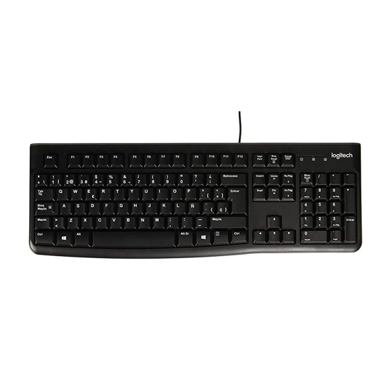 TECLADO LOGITECH K120 ALAMBRICO USB PLUG & PLAY BLACK (920-004422)