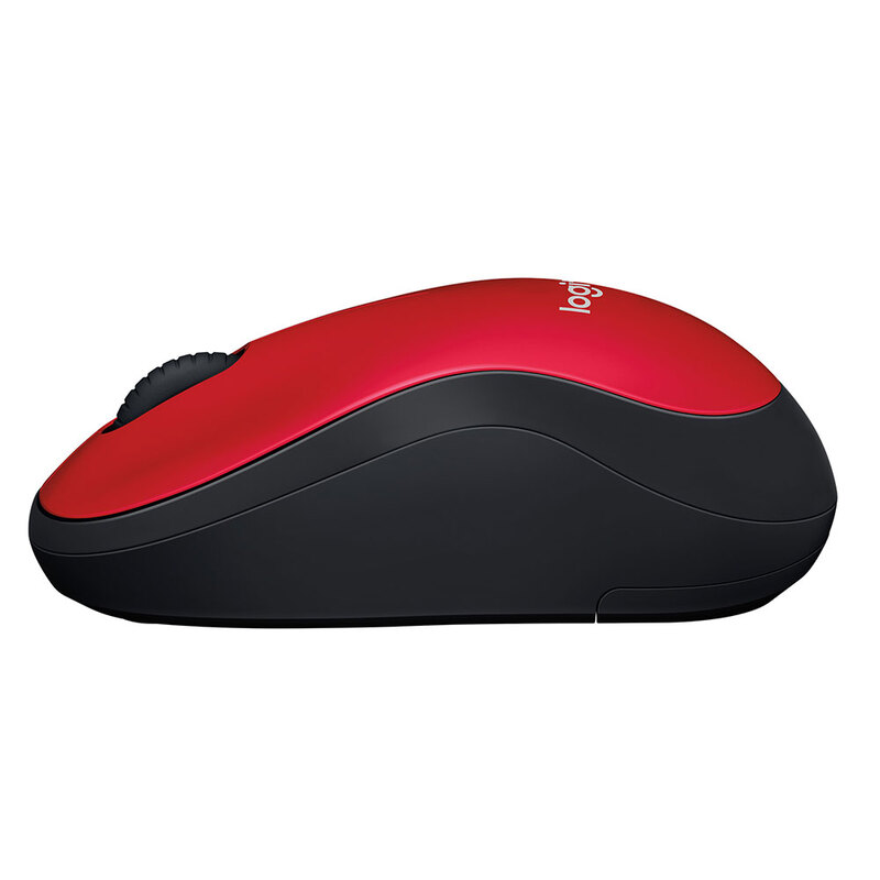 MOUSE LOGITECH M185 OPTICO USB PLUG & PLAY 1,000 DPI RED (910-003635)