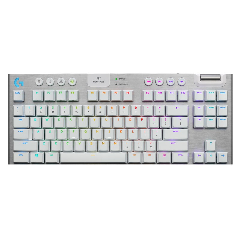 TECLADO LOGITECH G915 TKL LIGHTSPEED USB BT RGB WHITE (920-009660)