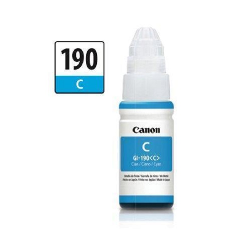 BOTELLA DE TINTA CANON GI-190 C PARA PIXMA G1100 G2100, G3100