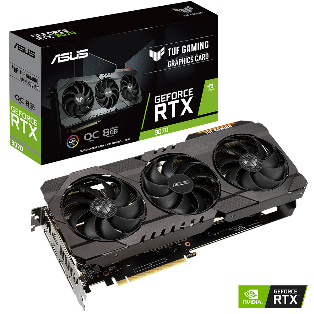 TARJETA DE VIDEO ASUS TUF-RTX3070TI-O8G-GAMING 8GB GDDR6 HDMI/DP