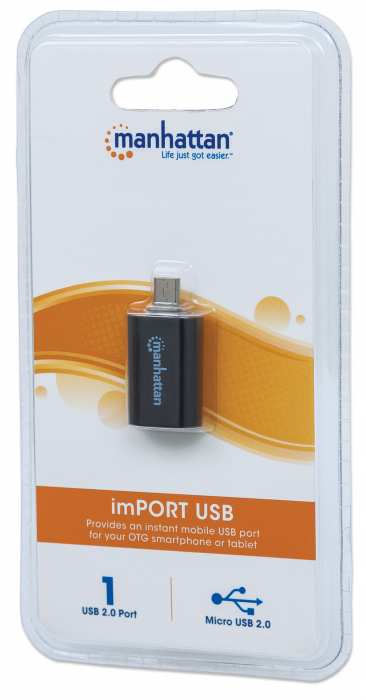 ADAPTADOR IMPORT MANHATTAN OTG USB 2.0 (406192)