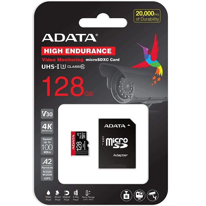MEMORIA MICROSDXC ADATA 128GB U3 V30S ENDURANCE (AUSDX128GUI3V30SHA2-RA1)