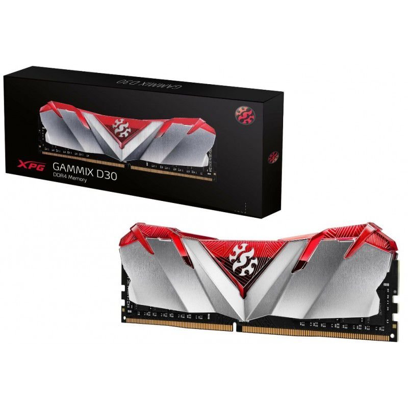 MEM DDR4 XPG GAMMIX D30 8GB 3200MHZ RED SILVER (AX4U32008G16A-SR30)
