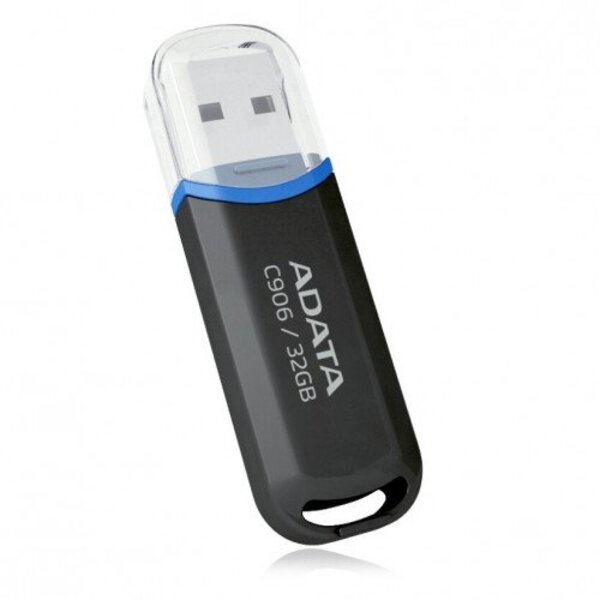 MEMORIA FLASH ADATA C906 32GB USB 2.0 NEGRA (AC906-32G-RBK)