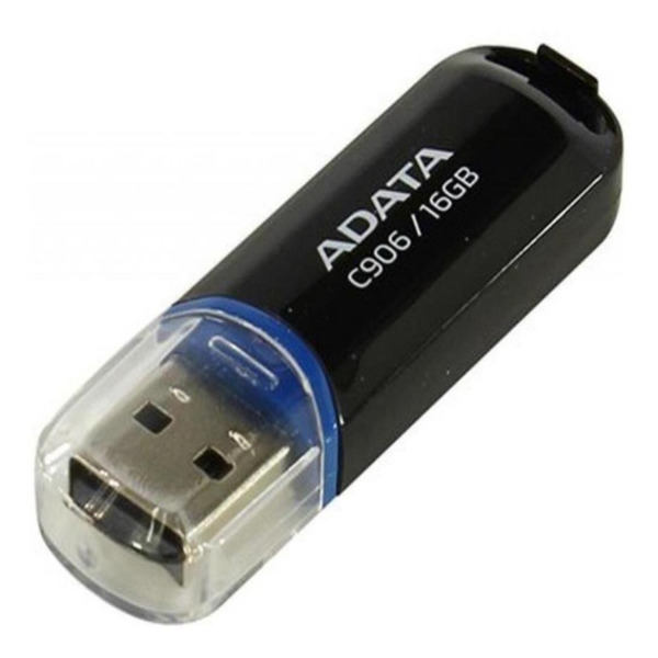 MEMORIA FLASH ADATA C906 16GB USB 2.0 NEGRA (AC906-16G-RBK)