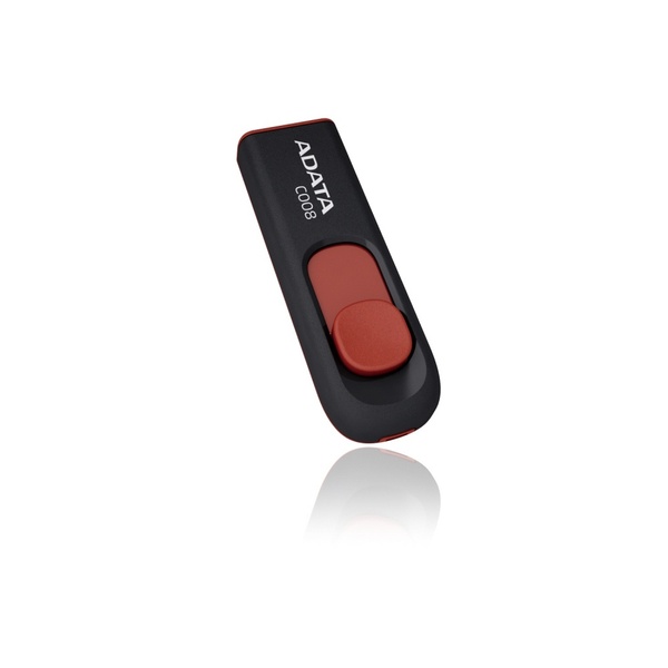 MEMORIA FLASH ADATA C008 32GB USB 2.0 NEGRO/ROJO (AC008-32G-RKD)