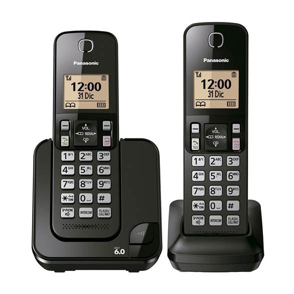 PANASONIC TELEFONO INALAMBRICO P.LCD 1.6 + 1 AURI NEGRO(KX-TGC352MEB)