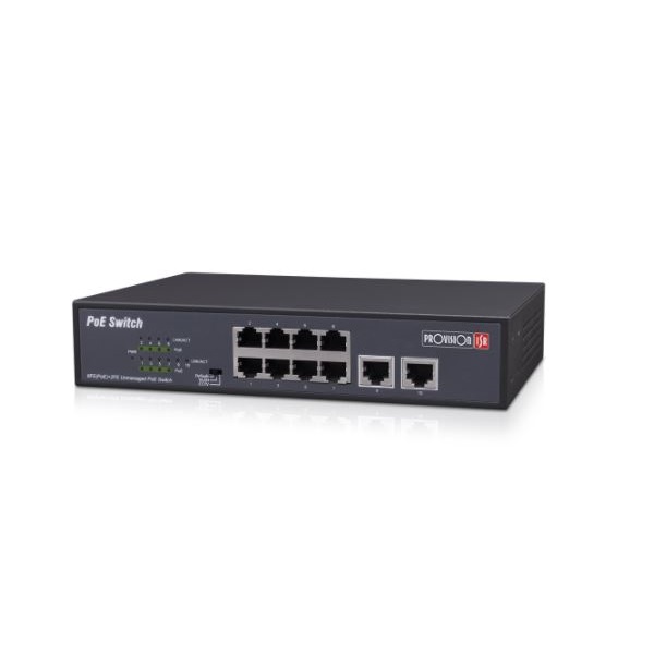 PROVISION SWITCH 8CH 8+2-PORT 10/100MB 120W (POES-08120C+2I)