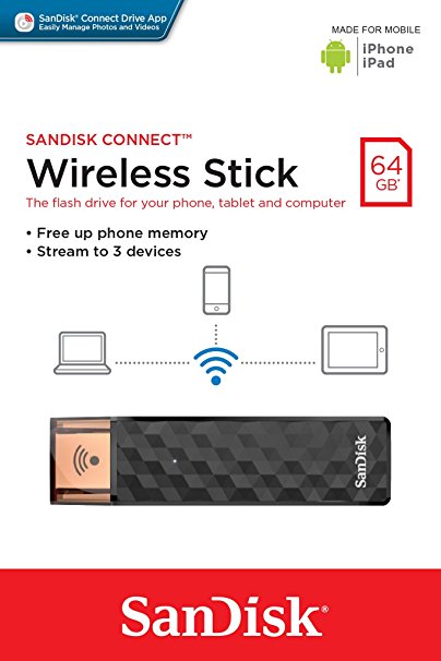MEMORIA SANDISK CONNECT WIRELESS STICK 64GB USB 2.0 (SDWS4-064G-G46)