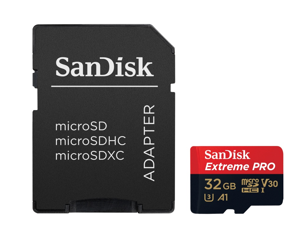 MEMORIA SANDISK MICRO SD EXTREME PRO 32GB V30 A1 (SDSQXCG-032G-GN6MA)
