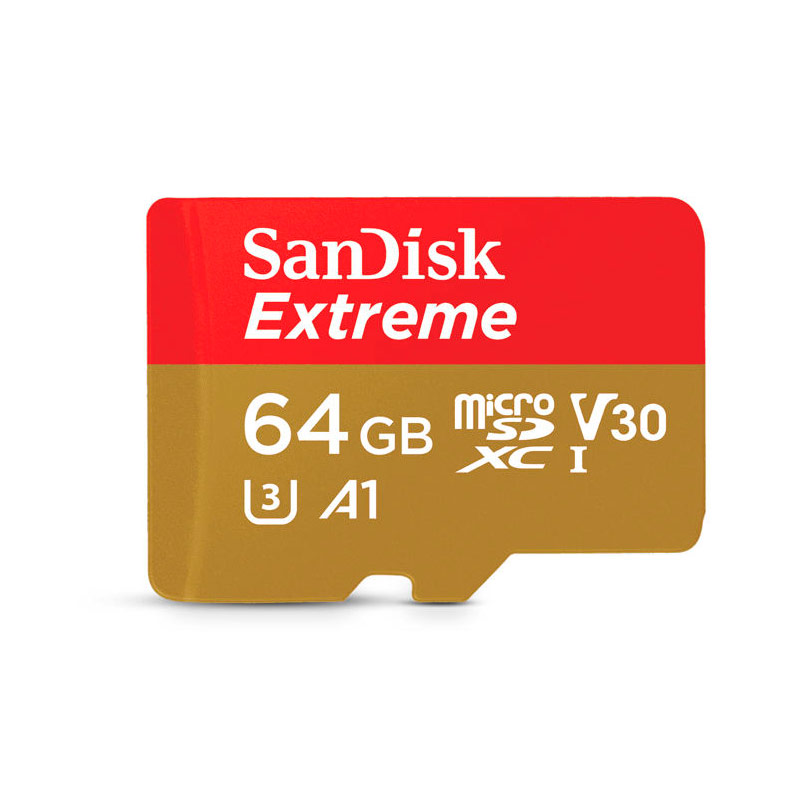 MEMORIA SANDISK MICRO SDXC EXTREME 64GB A2 C/A (SDSQXA2-064G-GN6AA)