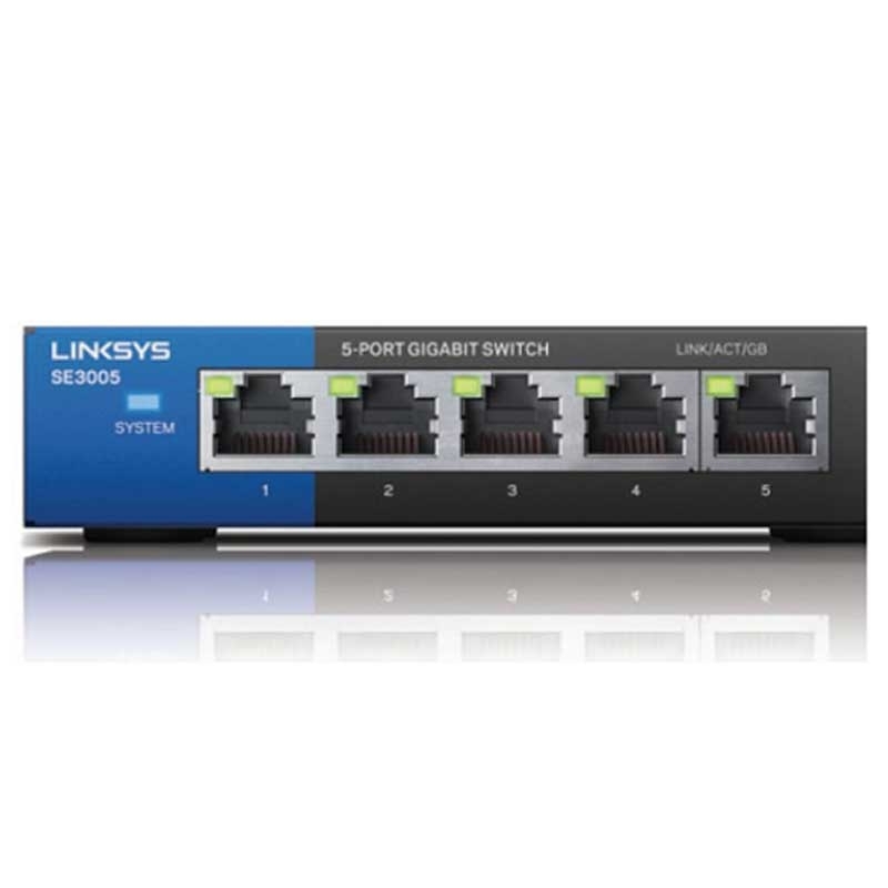 LINKSYS SWITCH METALICO ESCRITORIO 5 PTOS GIGABIT NO ADMIN (SE3005)