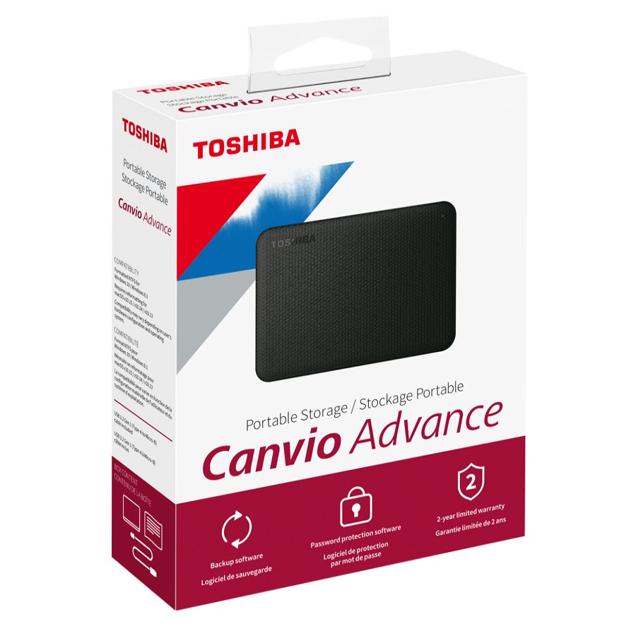 (ED) DISCO DURO EXTERNO TOSHIBA 4TB USB 3.2 CANVIO ADVANCE V10 NEGRO (HDTCA40XK3CA)