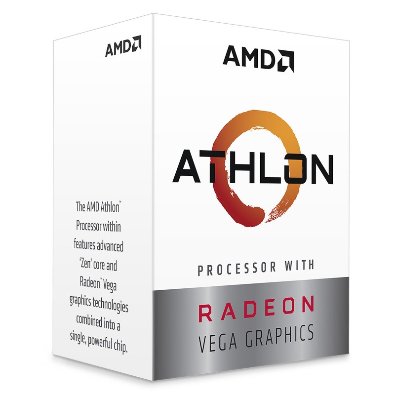 CPU AMD ATHLON 3000G VEGA GRAPHICS AM4 3.5GHz (YD3000C6FHSBX)