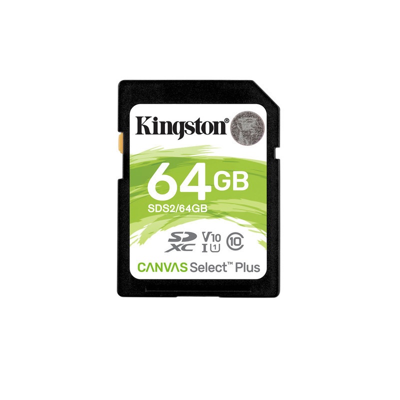 MEMORIA SD KINGSTON SDXC CANVAS SELECT 100R CL10 UHS-I V10 (SDS2/64GB)