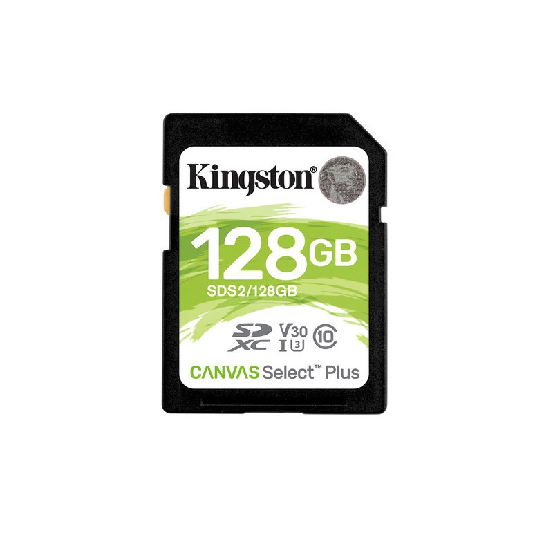 MEMORIA SD KINGSTON SDXC CANVAS SELECT 100R CL10 UHS-I V30(SDS2/128GB)