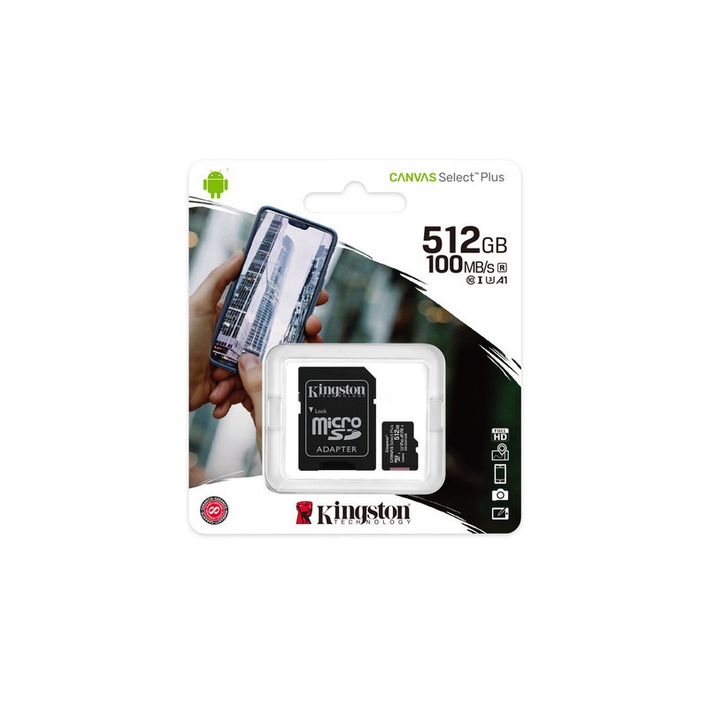 MEMORIA MICRO SDXC 100R A1 CL10 KINGSTON 512 GB (SDCS2/512GB)