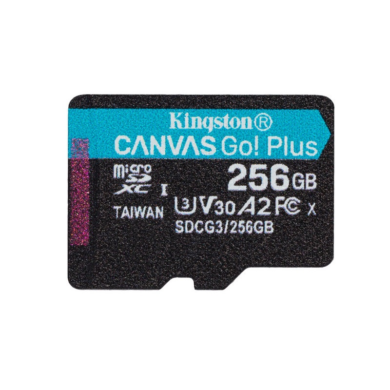 MEMORIA KINGSTON MICRO SDXC CANVAS GO PLUS 170R A2 U3 V30 (SDCG3/256GB)