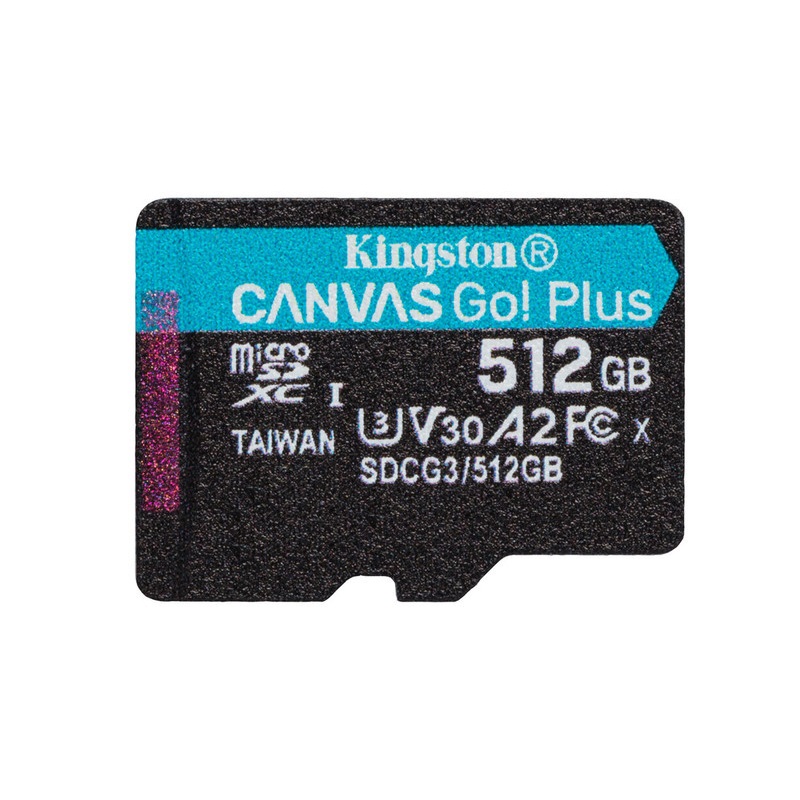 MEMORIA KINGSTON MICRO SDXC CANVAS GO PLUS 170R A2 U3 V30 (SDCG3/512GB)