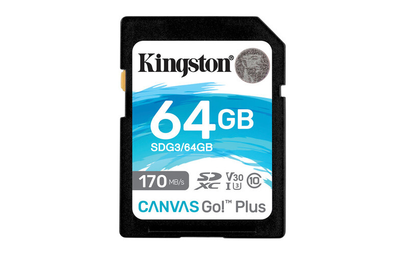 MEMORIA KINGSTON SDXC CANVAS GO! PLUS 170RC10 UHS-I U3 V30 (SDG3/64GB)