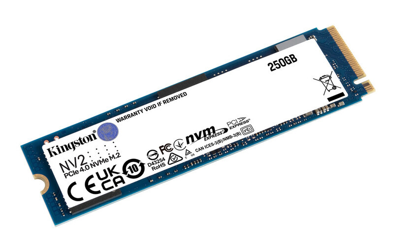 UNIDAD SSD KINGSTON NV2 250GB M.2 2280 NVMe 3000MB/s(SNV2S/250G)