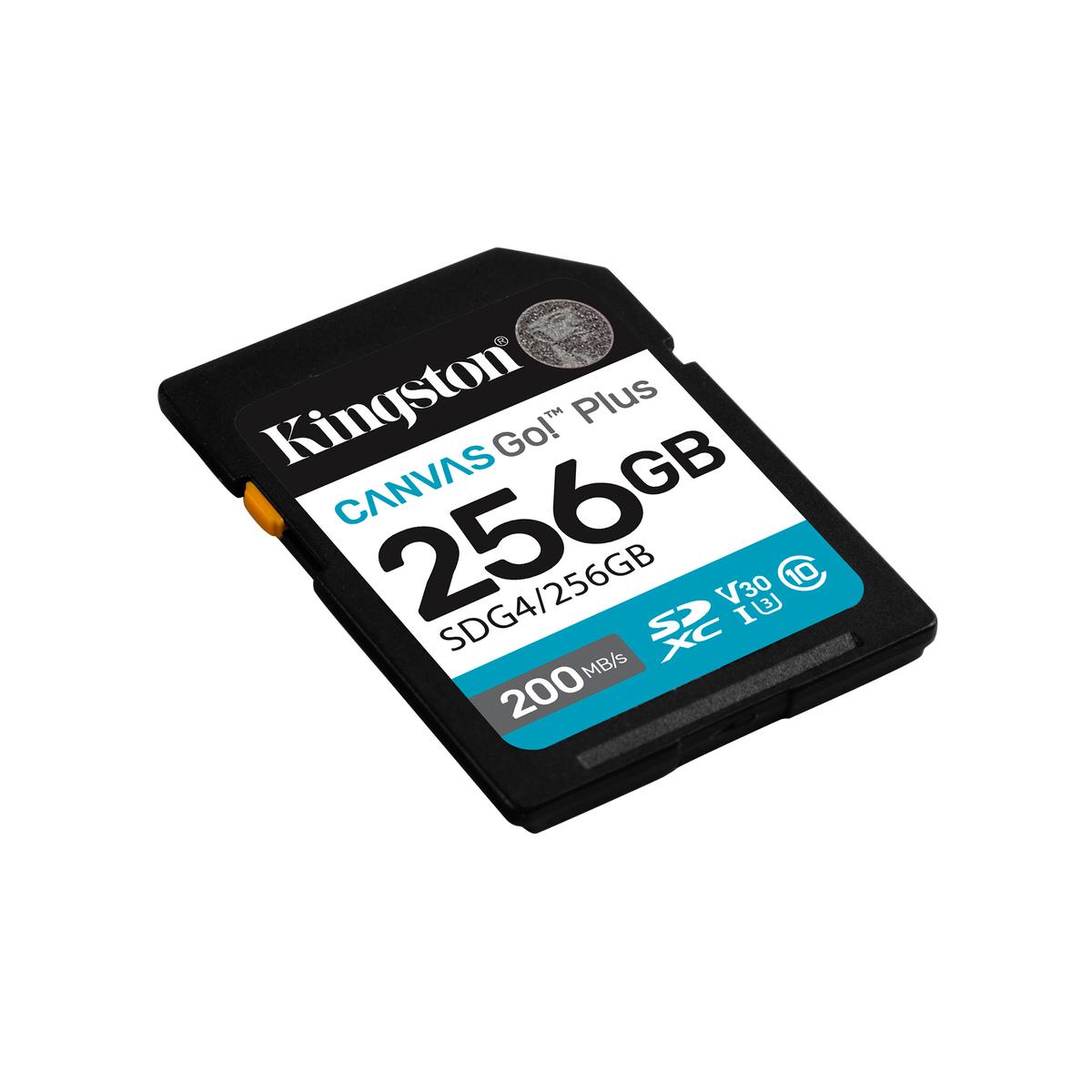 MEMORIA SDXC KINGSTON 256GB CANVAS GOPLUS G4 C10 UHS-I V30 (SDG4/256GB)
