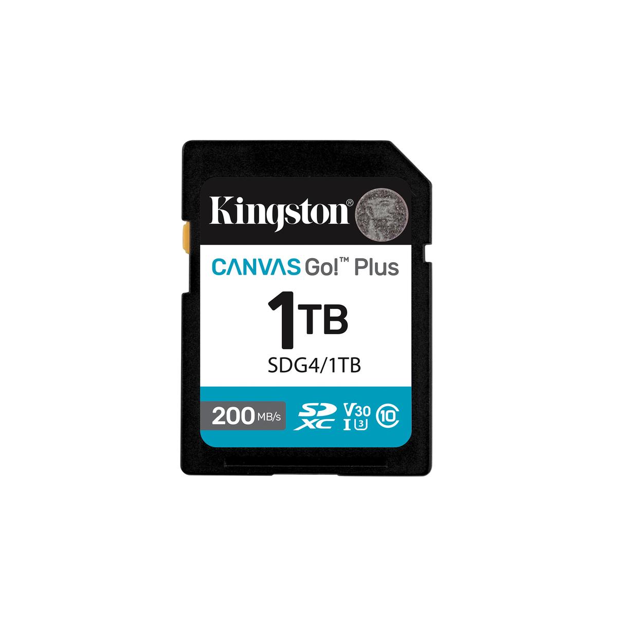MEMORIA SDXC KINGSTON 1TB CANVAS GO PLUS G4 C10 UHS-I V30 (SDG4/1TB)