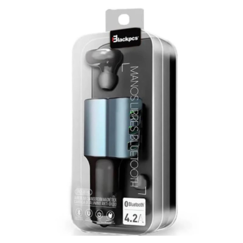 (OB) CAR CHARGER BLACKPCS 3 PUERTOS USB MANOS LIBRES NEGRO (EPI053BT-BL)