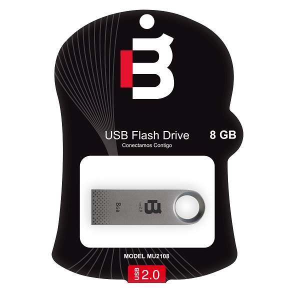 MEMORIA FLASH USB BLACKPCS 2108 8GB PLATA METALICA (MU2108S-8)