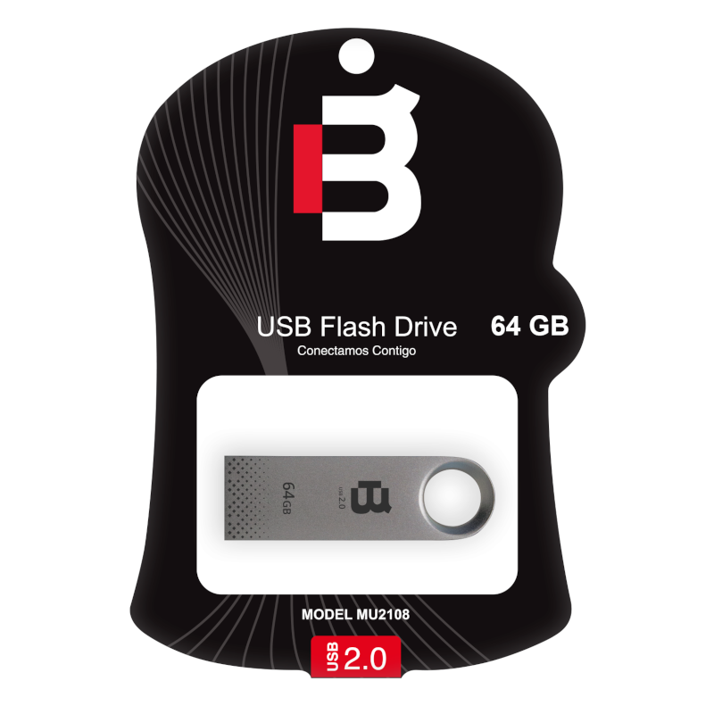MEMORIA FLASH USB BLACKPCS 2108 64GB PLATA METALICA (MU2108S-64)