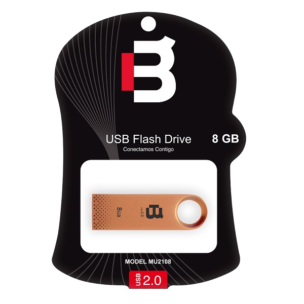 MEMORIA FLASH USB BLACKPCS 2108 8GB COBRE  METALICA (MU2108RG-8)