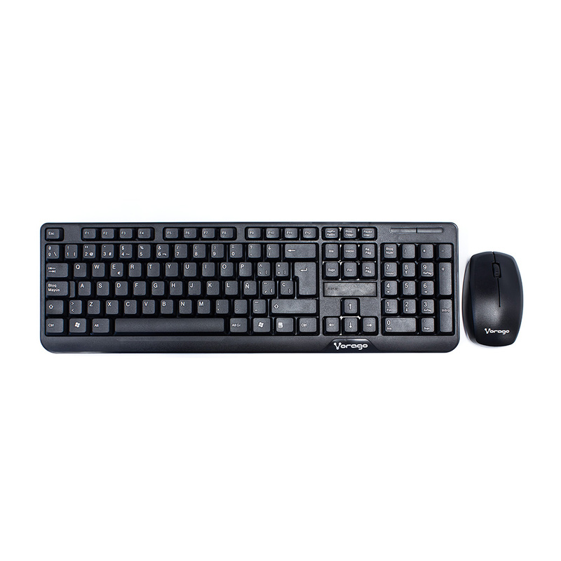 KIT TECLADO Y MOUSE VORAGO KM-302 INALAMBRICO NEGRO