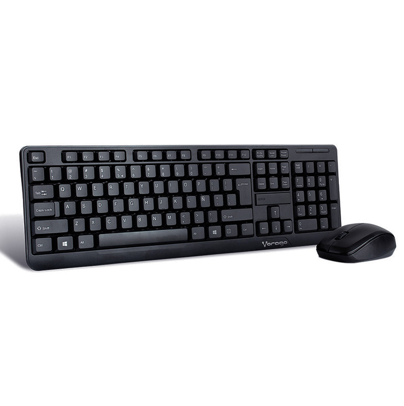 KIT TECLADO Y MOUSE VORAGO KM-302 INALAMBRICO NEGRO