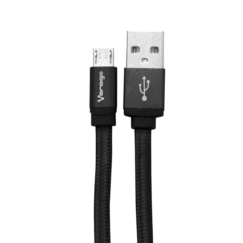 CABLE VORAGO USB 2.0 A MICRO USB 1 METROS NEGRO CAB-113-BK