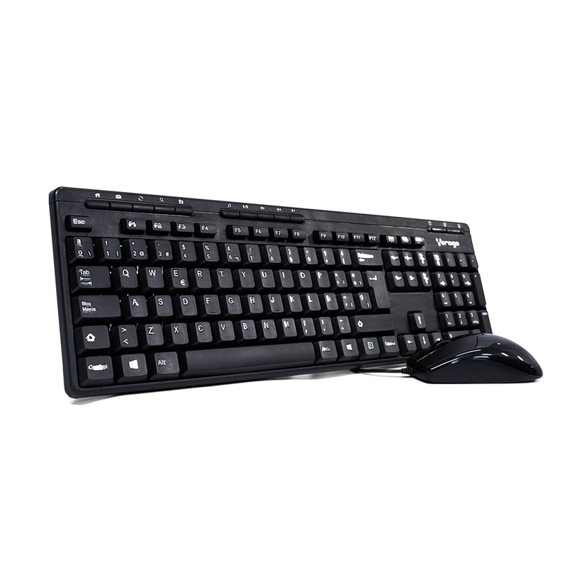 KIT VORAGO KM-104 TECLADO Y MOUSE ALAMBRICO MULTIMEDIA USB