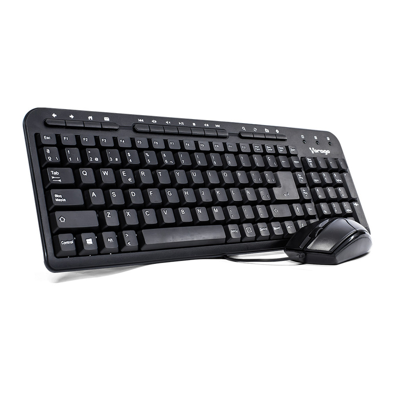 KIT VORAGO KM-105 TECLADO Y MOUSE ALAMBRICO MULTIMEDIA USB