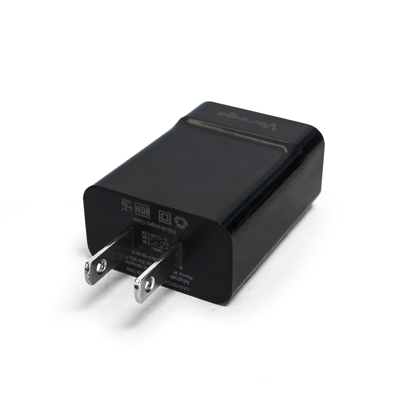 CARGADOR DE PARED VORAGO FAST CHARGE 3.0A 1XUSB-A NEGRO AU-302-BK