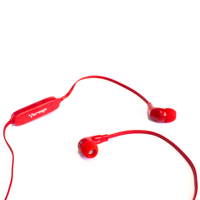 AUDIFONOS VORAGO BLUETOOTH MANOS LIBRES C/VOL ROJO EPB-103-RD