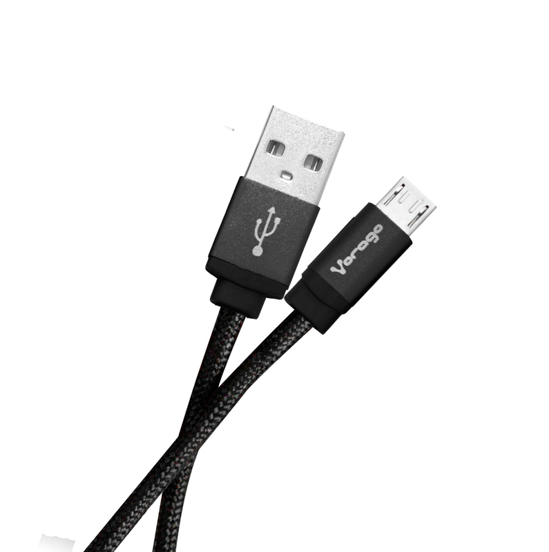 CABLE VORAGO USB 2.0 A MICRO USB 2 METROS NEGRO CAB-212