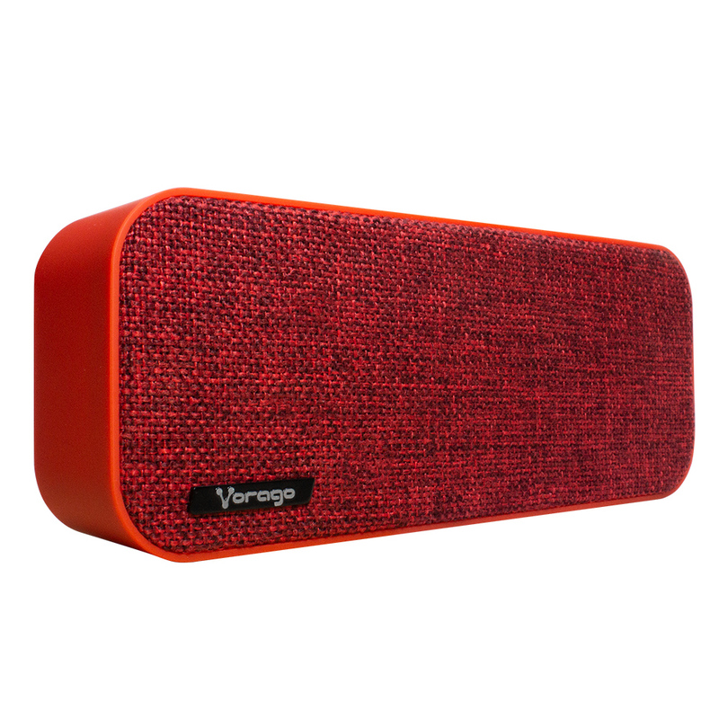 BOCINA VORAGO BLUETOOTH / MSD / USB / 3.5MM TELA ROJO BSP-150 RD