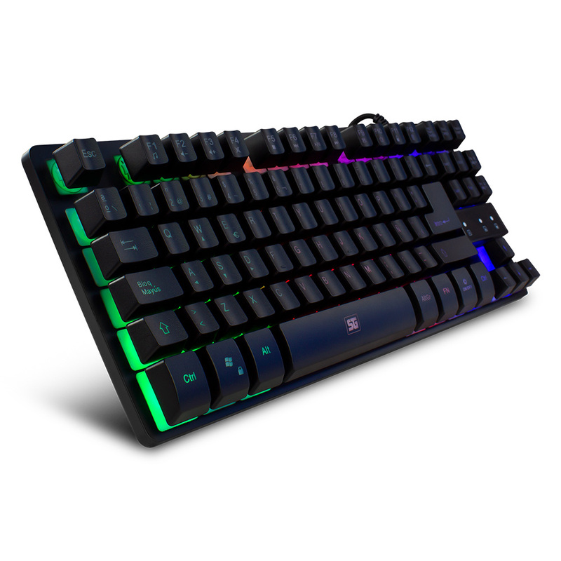 TECLADO VORAGO START THE GAME TENKEYLESS LED RGB USB NEGRO KB-503