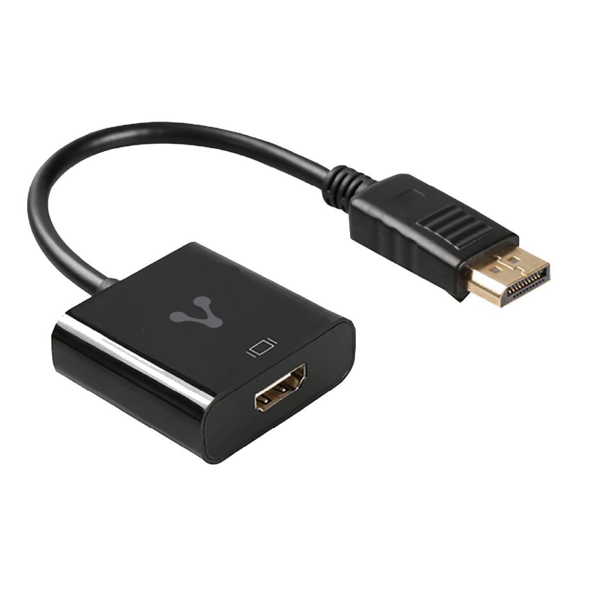 ADAPTADOR VORAGO DISPLAY PORT MACHO A HDMI HEMBRA FULL HD ADP-300