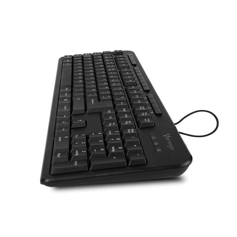 TECLADO VORAGO ALAMBRICO 105+15 TECLAS MULTIMEDIA USB ESPAÑOL KB-204